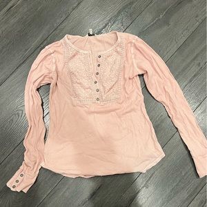 Lucky brand pink long sleeve